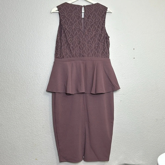 Torrid Mauve Purple Textured Scuba and Lace Peplum Dress Womens Size 10 NWT - Picture 5 of 15